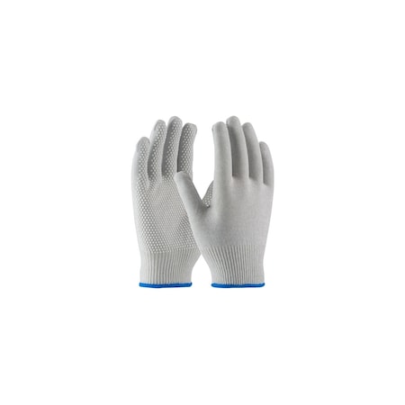 Pip NYLON AND CARBON FIBER YARNS, WHT. PVC DOTTED GRIP, PK 300 40-6411/L